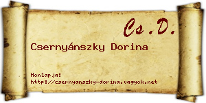 Csernyánszky Dorina névjegykártya