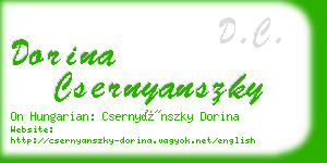 dorina csernyanszky business card